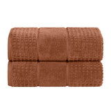 Superior Napa Zero Twist Cotton Waffle Honeycomb Bath Sheet Set of 2