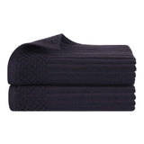 Soho Ribbed Cotton Absorbent 2 Piece Bath Sheet Towel Set - Bath Sheet by Superior Brand