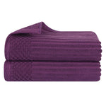 Soho Ribbed Cotton Absorbent 2 Piece Bath Sheet Towel Set - Bath Sheet by Superior Brand