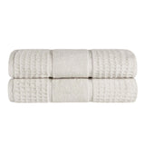 Napa Zero Twist Cotton Solid Waffle Honeycomb Bath Sheet Set of 2 - Towel Set by Superior Brand