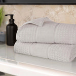 Napa Zero Twist Cotton Solid Waffle Honeycomb Bath Sheet Set of 2 - Towel Set by Superior Brand