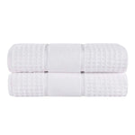 Napa Zero Twist Cotton Solid Waffle Honeycomb Bath Sheet Set of 2 - Towel Set by Superior Brand