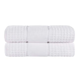 Napa Zero Twist Cotton Solid Waffle Honeycomb Bath Sheet Set of 2 - Towel Set by Superior Brand