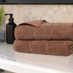 Napa Zero Twist Cotton Solid Waffle Honeycomb Bath Sheet Set of 2 - Towel Set by Superior Brand