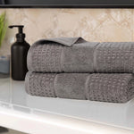 Napa Zero Twist Cotton Solid Waffle Honeycomb Bath Sheet Set of 2 - Towel Set by Superior Brand