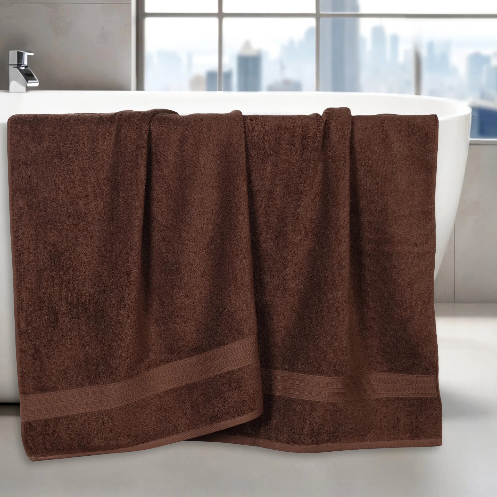 Eco-Friendly Ring-Spun Cotton 2-Piece Bath Sheet Set - Bath Sheet by Superior Brand