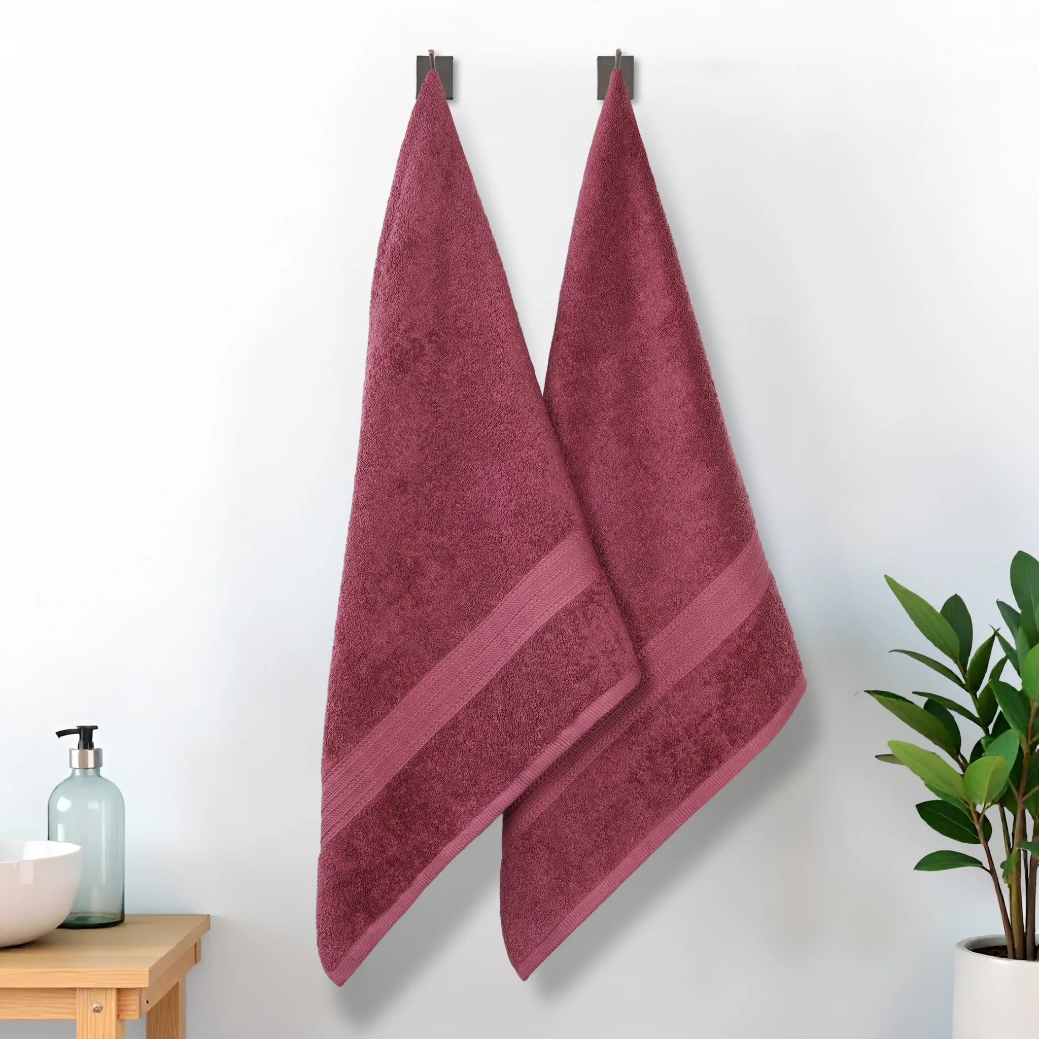 Eco-Friendly Ring-Spun Cotton 2-Piece Bath Sheet Set