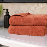 Napa Zero Twist Cotton Solid Waffle Honeycomb Bath Sheet Set of 2 - Towel Set by Superior Brand