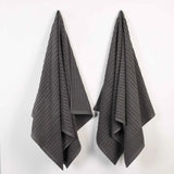 Soho Ribbed Cotton Absorbent 2 Piece Bath Sheet Towel Set - Bath Sheet by Superior Brand