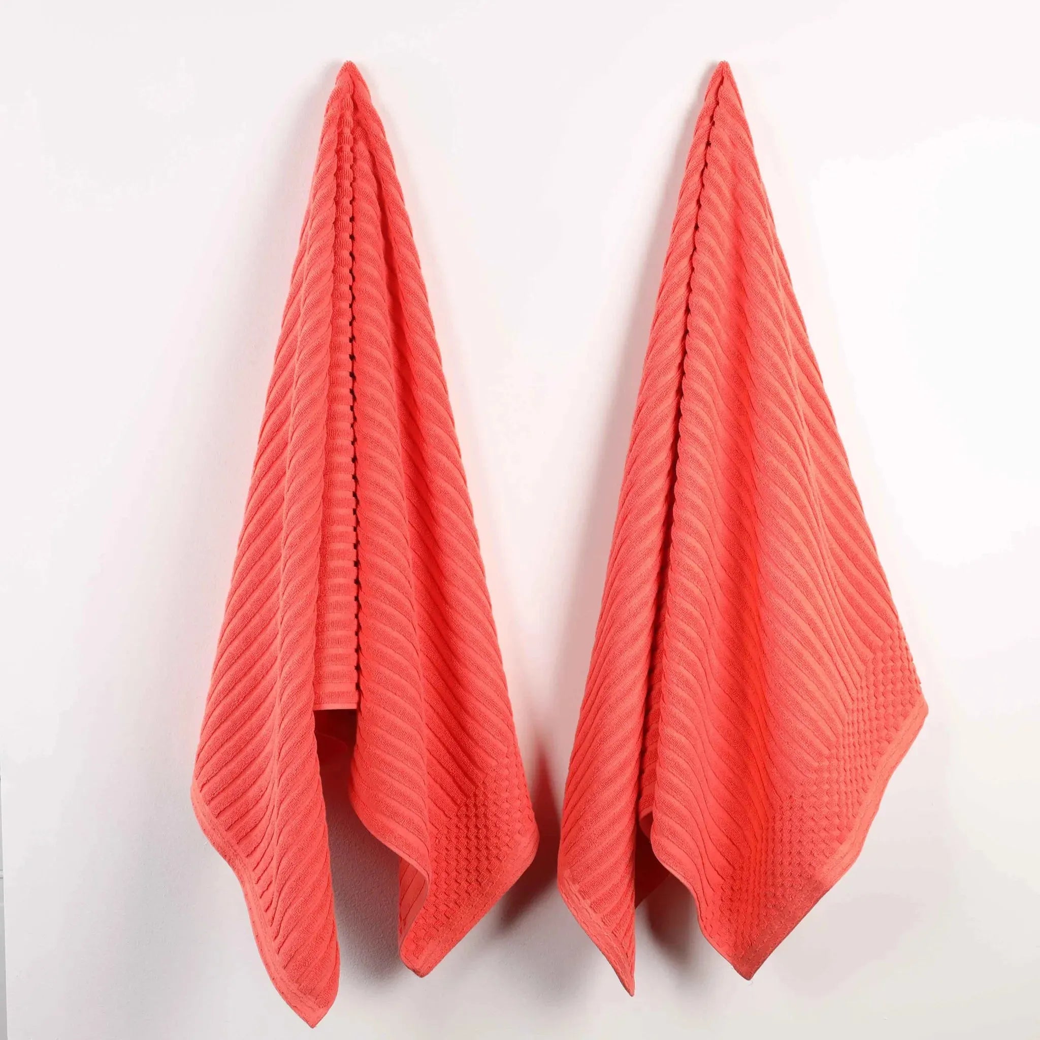 Soho Ribbed Cotton Absorbent 2 Piece Bath Sheet Towel Set
