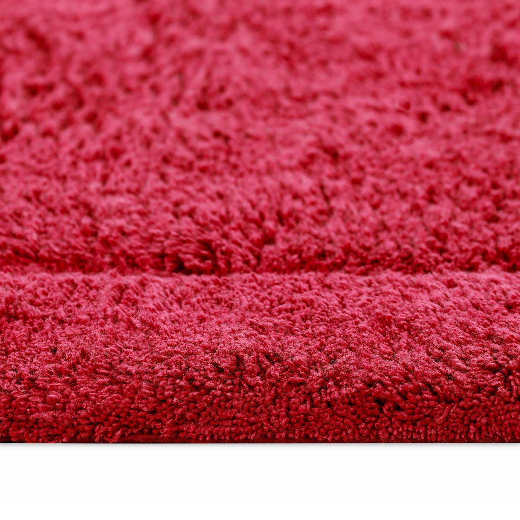 Cotton Non Slip Oval 2 Piece Bath Rug Set - Burgundy