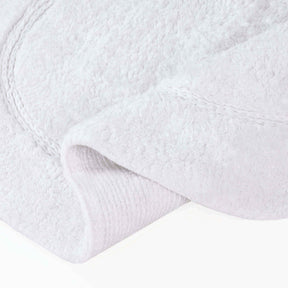 Cotton Non Slip Oval 2 Piece Bath Rug Set - White