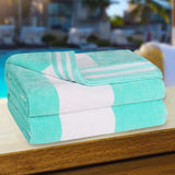 Cabana Stripe Oversized Cotton Beach Towel Sets