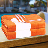 Cabana Stripe Oversized Cotton Beach Towel Sets