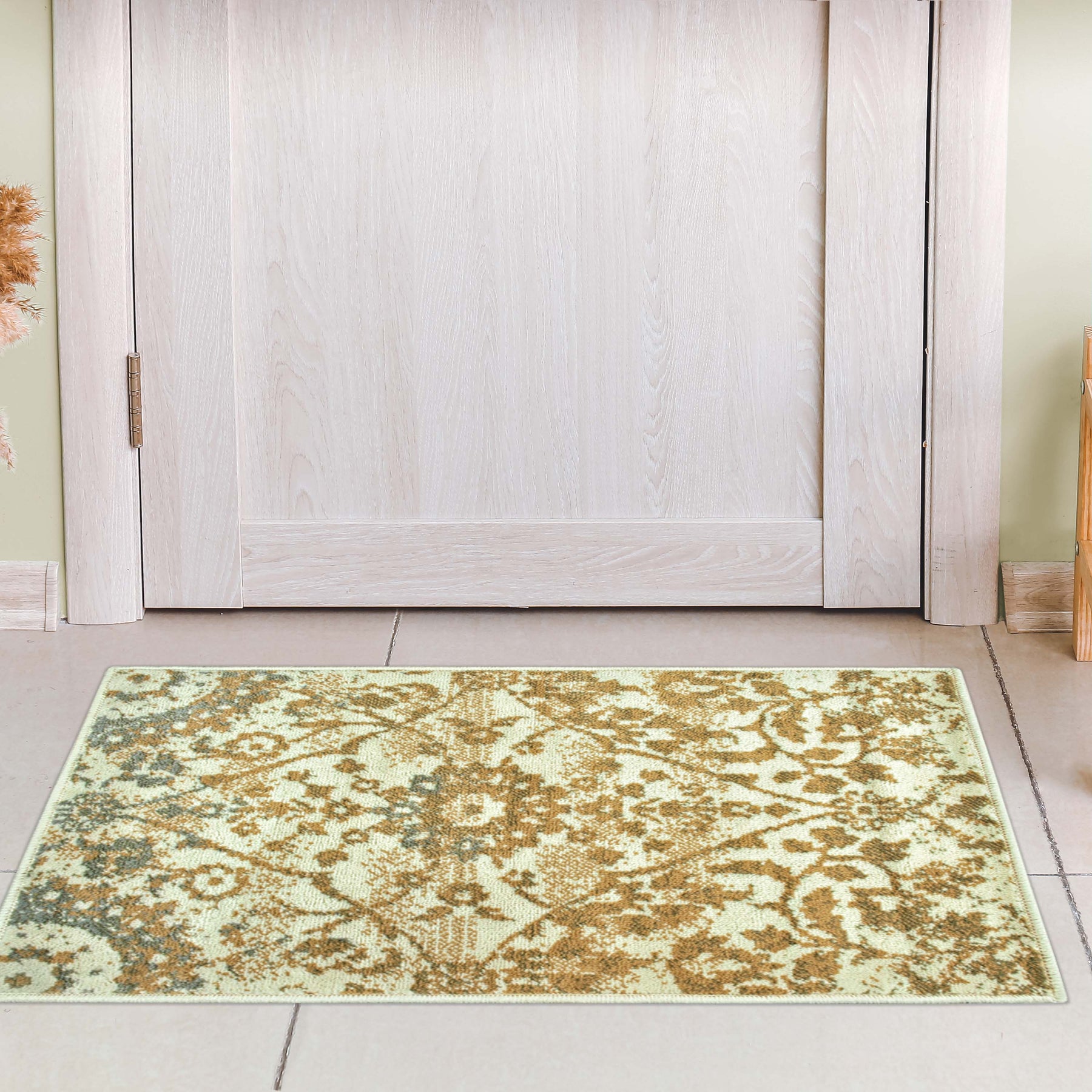 Superior Pendleton Traditional Floral Indoor Area Rug or Runner Rug Or Door Mat - Off-White