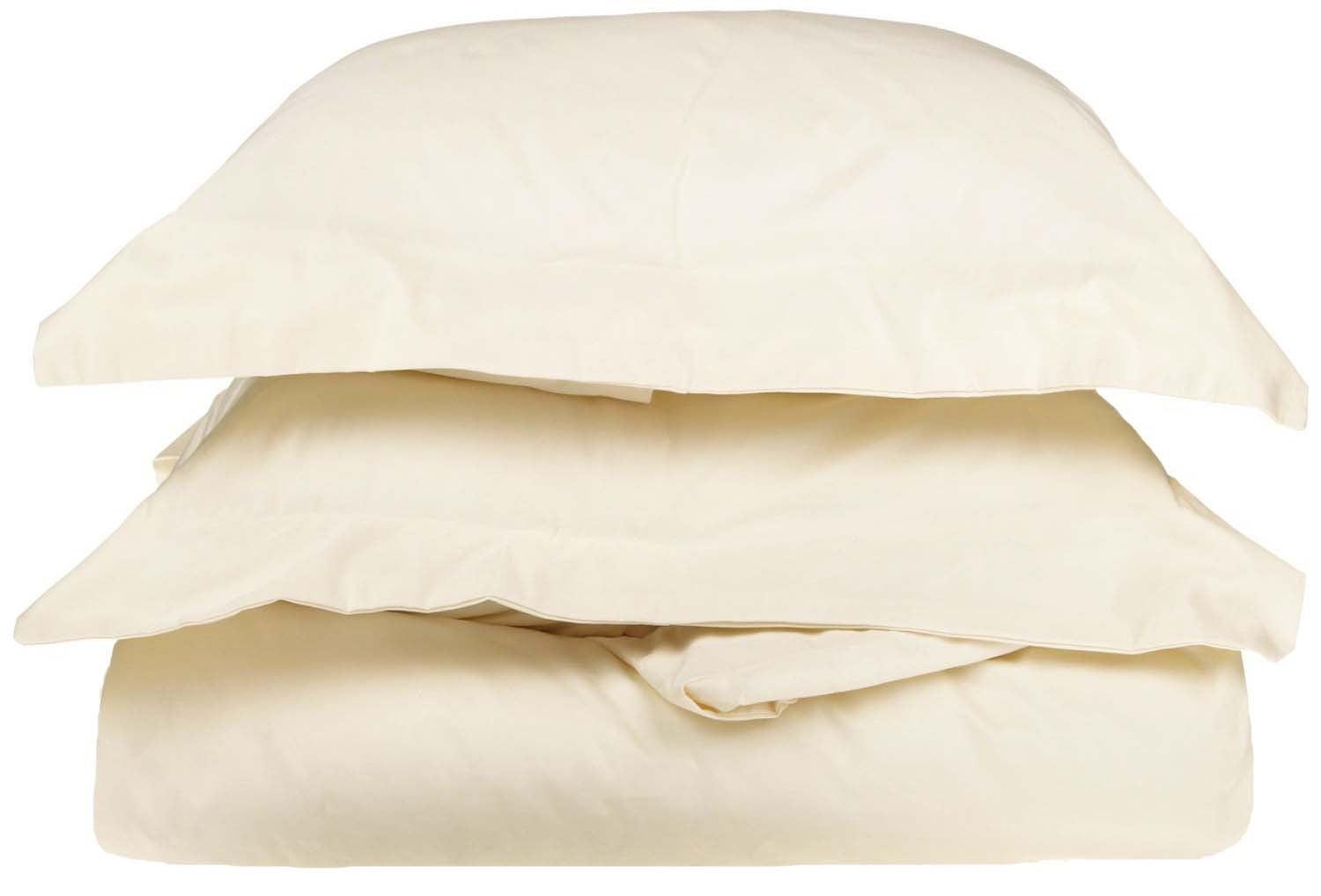 300 Thread Count Solid or Floral Cotton All-Season Duvet Cover Set - Duvet Cover Set by Superior Brand