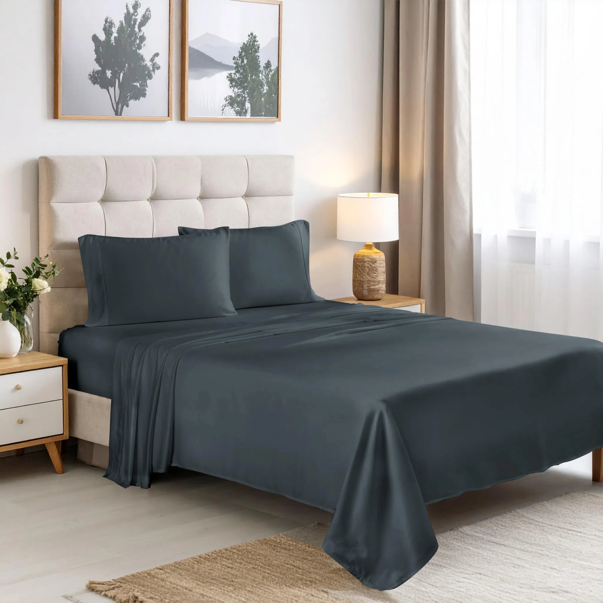Rayon From Bamboo 300 Thread Count Solid Deep Pocket Sheet Set