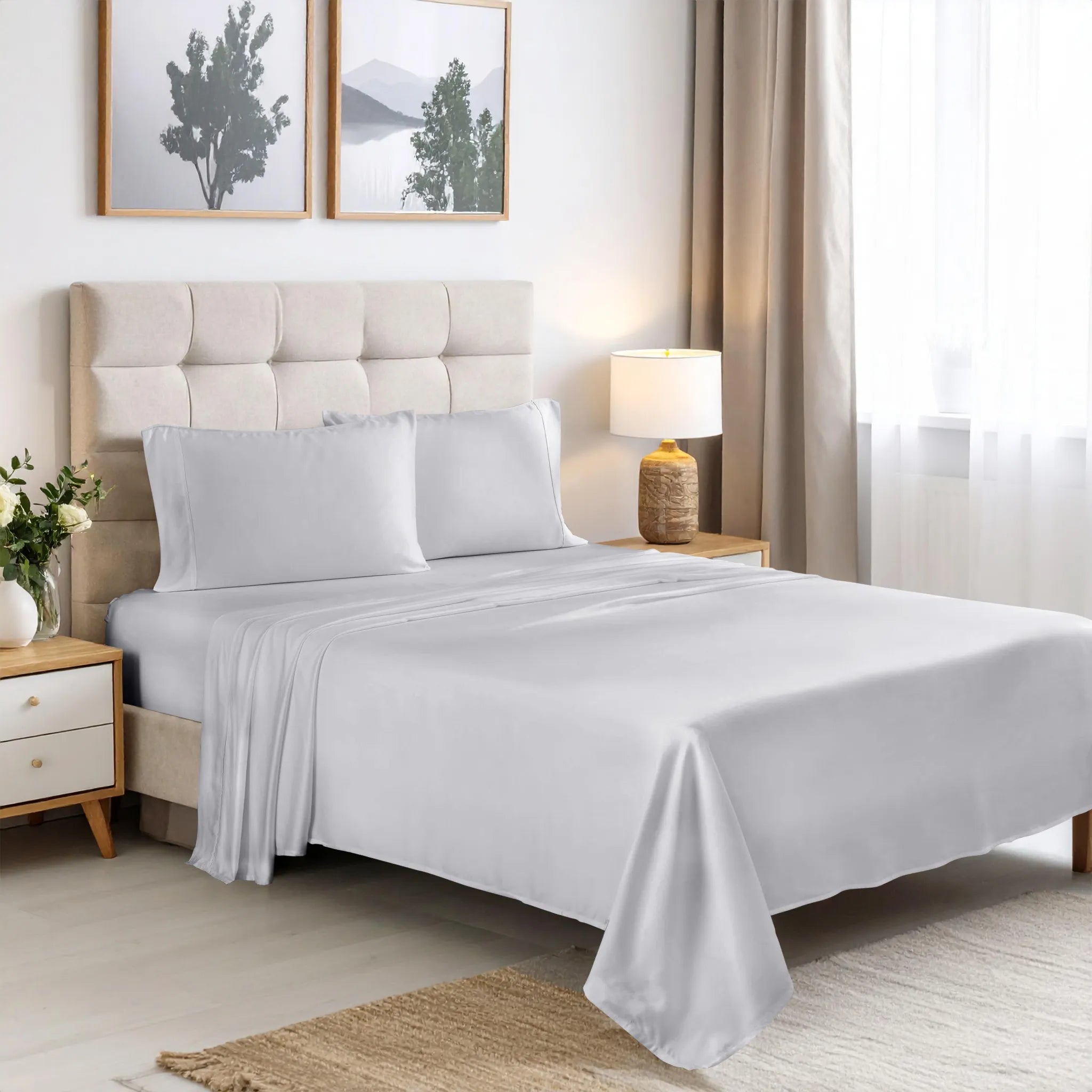 Rayon From Bamboo 300 Thread Count Solid Deep Pocket Sheet Set