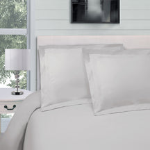 Superior Egyptian Cotton 300 Thread Count Solid Duvet Cover Set - Light Grey