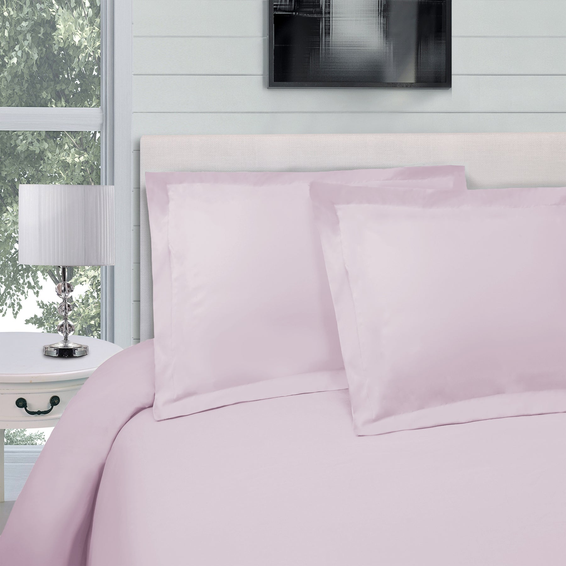 Superior Egyptian Cotton 300 Thread Count Solid Duvet Cover Set -  Lilac
