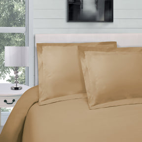 Superior Egyptian Cotton 300 Thread Count Solid Duvet Cover Set -  Tan