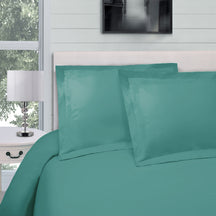 Superior Egyptian Cotton 300 Thread Count Solid Duvet Cover Set - Teal