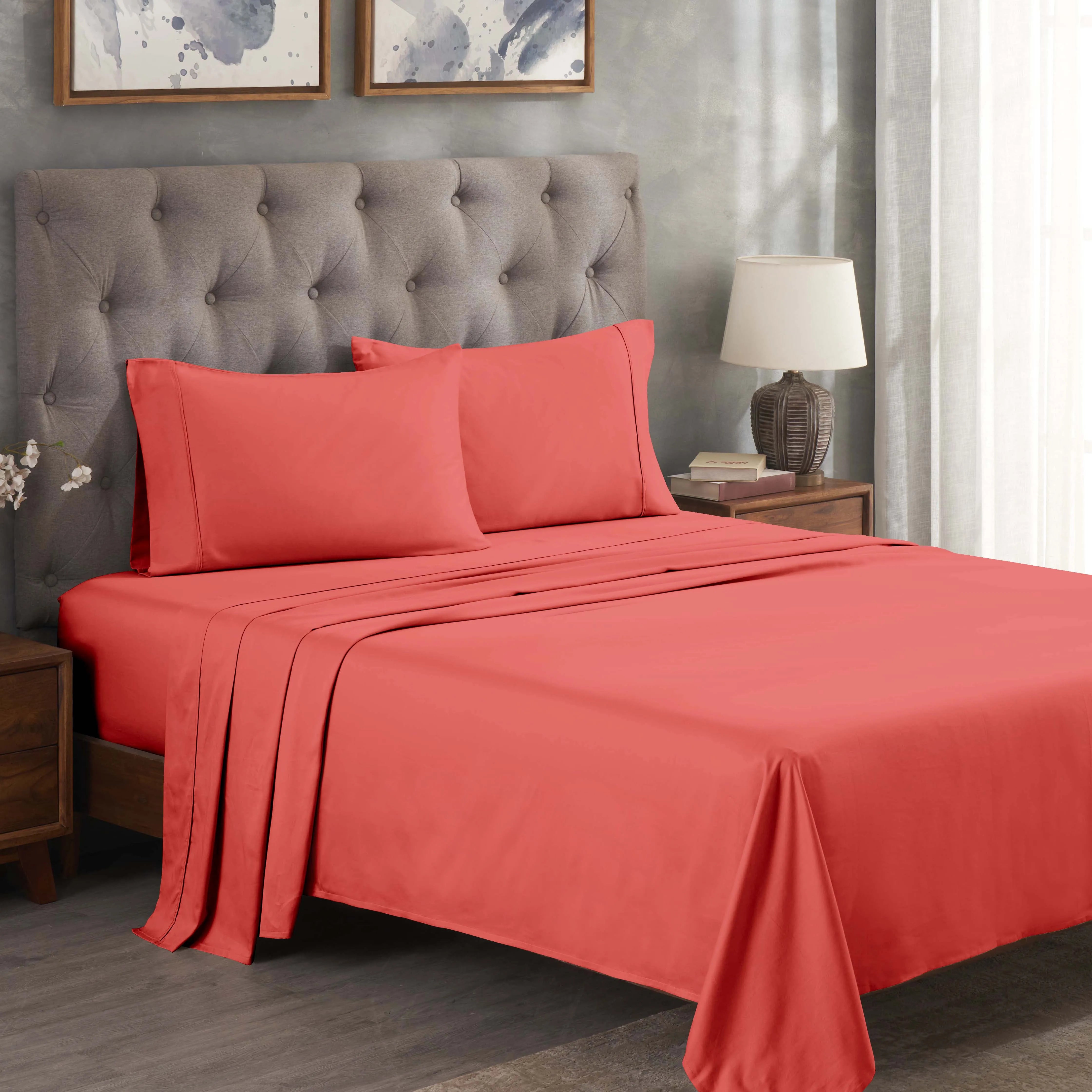 Egyptian Cotton 300 Thread Count Solid Deep Pocket Bed Sheet Set - Egyptian Cotton Sheet Set by Superior