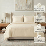 300 Thread Count Egyptian Cotton Duvet Cover Set, Marrow Stitch Embroidery