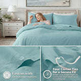 300 Thread Count Egyptian Cotton Duvet Cover Set, Marrow Stitch Embroidery
