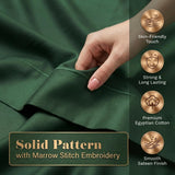 300 Thread Count Egyptian Cotton Sheets, Marrow Stitch Embroidery & Deep Pocket Fit