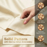 300 Thread Count Egyptian Cotton Pillow Cases, Marrow Stitch Embroidery, Set of 2