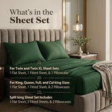 300 Thread Count Egyptian Cotton Sheets, Marrow Stitch Embroidery & Deep Pocket Fit