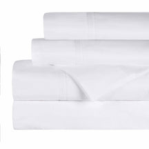 Organic Cotton 300 Thread Count Percale Deep Pocket Fitted Bed Sheet-White