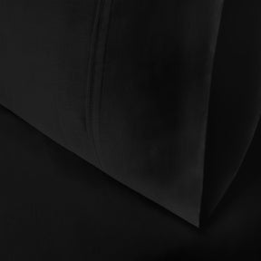 Superior Egyptian Cotton 300 Thread Count Solid Pillowcase Set - Black