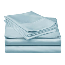 300 Thread Count Egyptian Cotton Solid Deep Pocket Sheet Set - Iight Blue