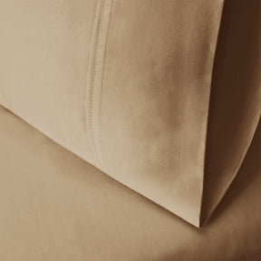 Superior Egyptian Cotton 300 Thread Count Solid Pillowcase Set - Tan