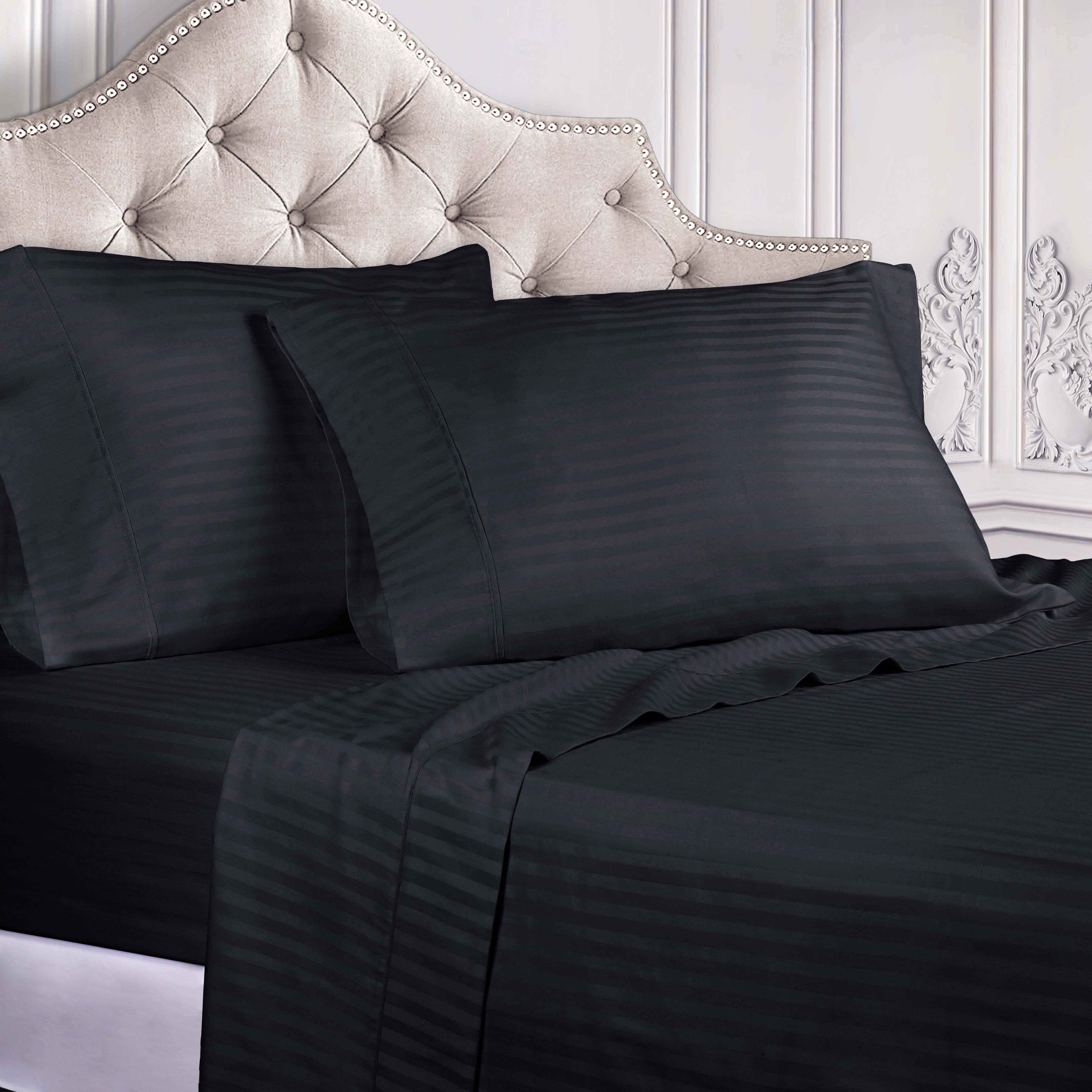 Egyptian Cotton 300 Thread Count Striped Deep Pocket Sheet Set