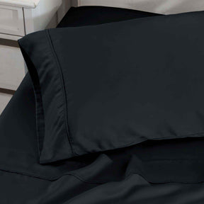 300 Thread Count Modal from Beechwood Solid Pillowcase Set - Black