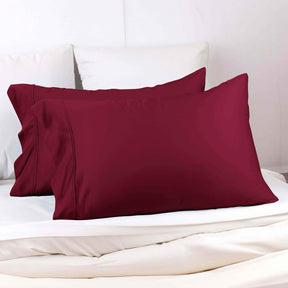 300 Thread Count Modal from Beechwood Solid Pillowcase Set - Burgundy