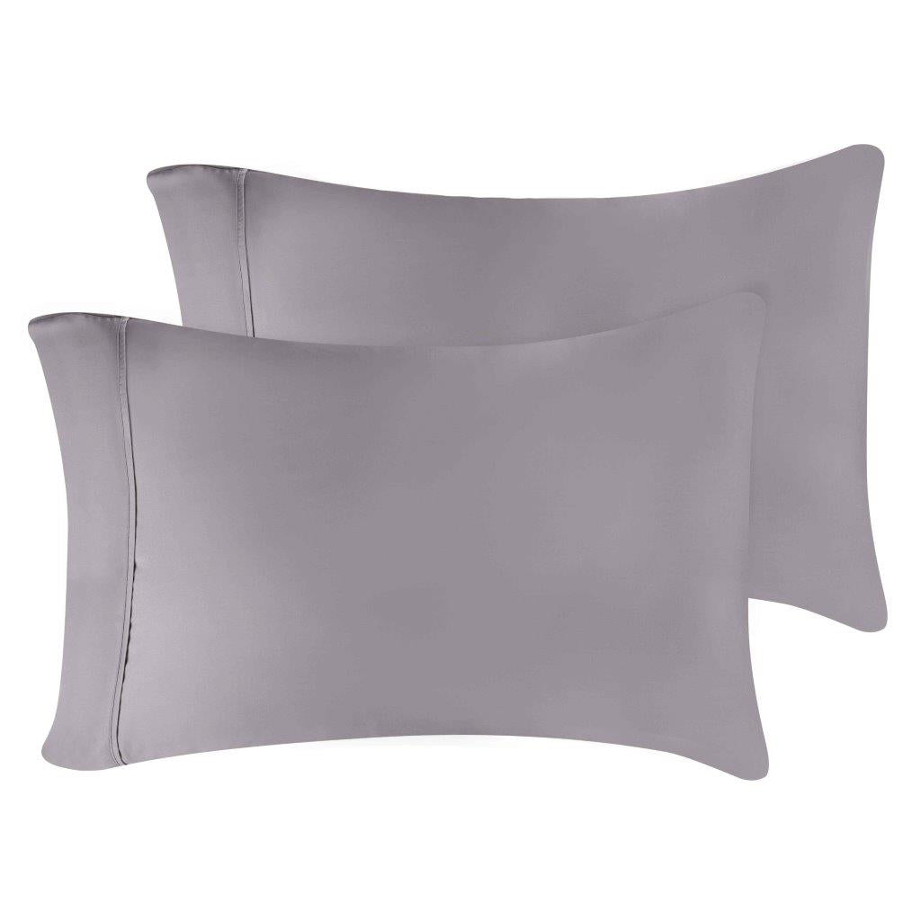 300 Thread Count Modal from Beechwood Solid Pillowcase Set - Grey