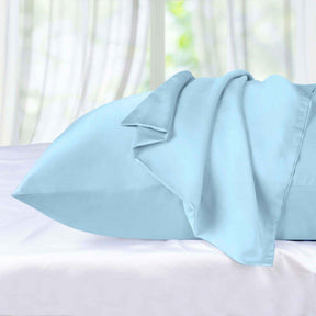 300 Thread Count Modal from Beechwood Solid Pillowcase Set - Light Blue