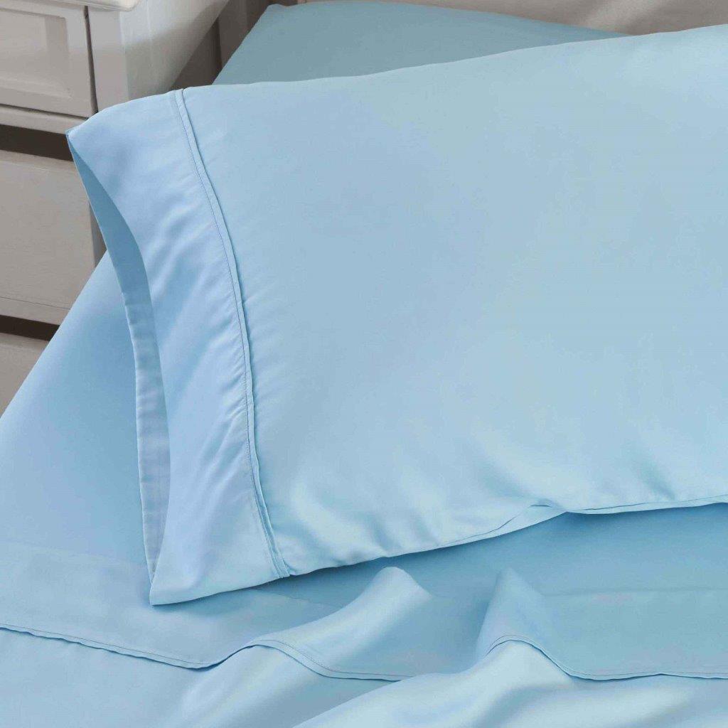 300 Thread Count Modal from Beechwood Solid Pillowcase Set - Light Blue