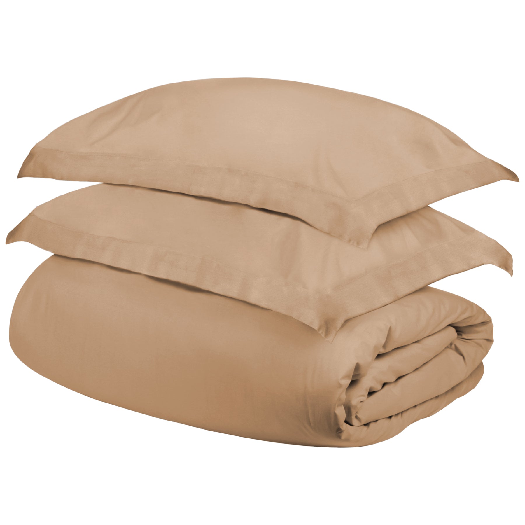 Superior Egyptian Cotton 300 Thread Count Solid Duvet Cover Set - Beige