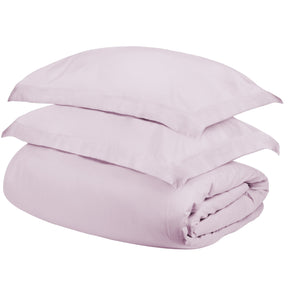 Superior Egyptian Cotton 300 Thread Count Solid Duvet Cover Set - Lilac