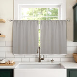 Solid Room Darkening Rod Pocket Blackout Curtain Panels, Set of 2