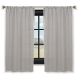 Solid Room Darkening Rod Pocket Blackout Curtain Panels, Set of 2