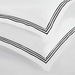 Brandon Cotton Three-Line Embroidered 3 Piece Duvet Cover Set - Duvet Cover Set by Superior Brand