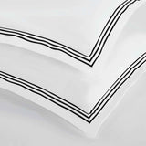 Brandon Cotton Three-Line Embroidered 3 Piece Duvet Cover Set - Duvet Cover Set by Superior Brand