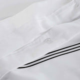 Brandon Cotton Three-Line Embroidered 3 Piece Duvet Cover Set - Duvet Cover Set by Superior Brand