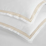 Brandon Cotton Three-Line Embroidered 3 Piece Duvet Cover Set - Duvet Cover Set by Superior Brand